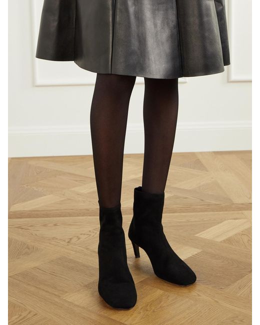 Totême  Black 55 Suede Ankle Boots