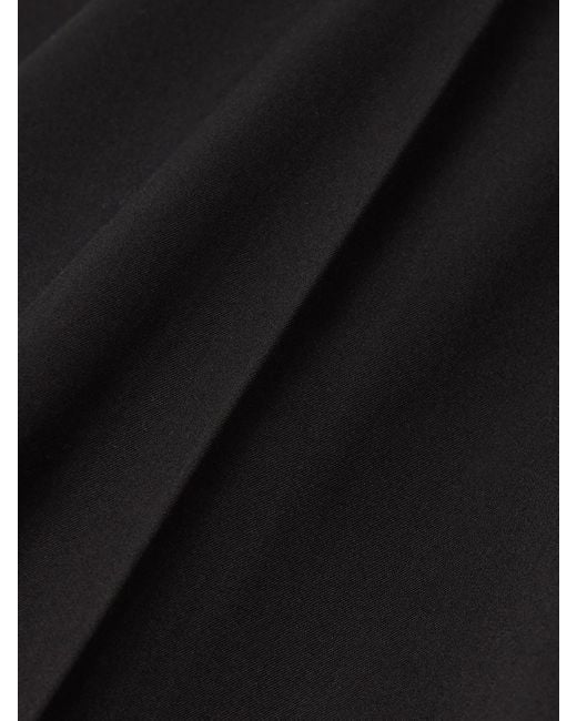 Loewe Black Shorts Aus Satin Aus Einer Baumwoll-Seidenmischung Mit Falten