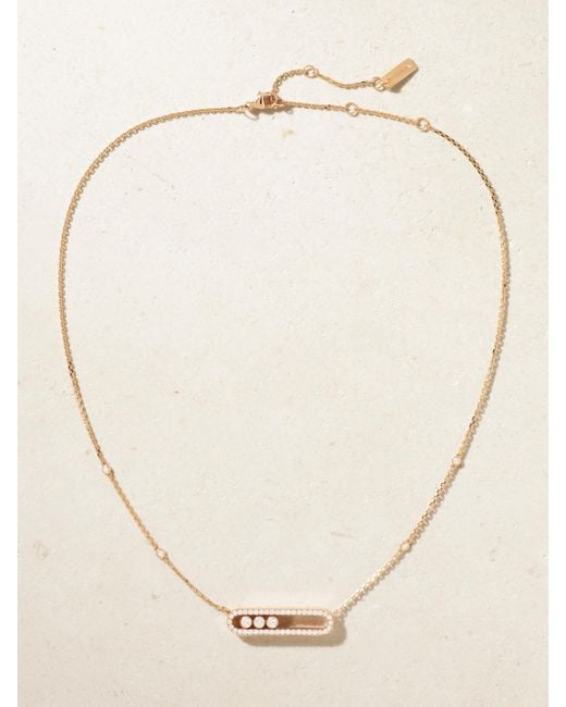 Messika Natural Move 18-Karat Rose Diamond Necklace