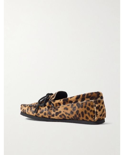 Isabel Marant Brown Fitza Loafers Aus Kalbshaar Mit Leopardenprint
