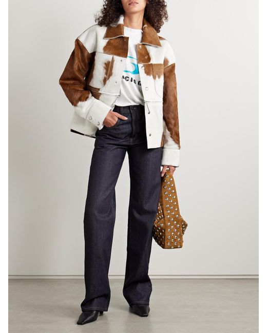 CORDOVA Brown Highlands Convertible Paneled Calf Hair Jacket