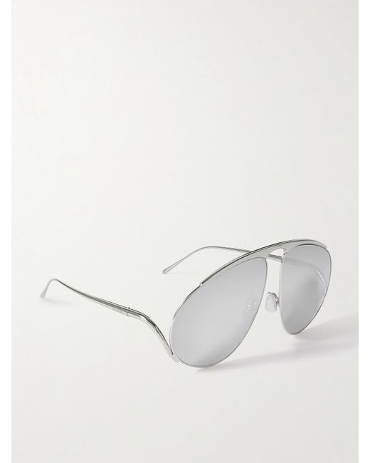 Loewe Gray Aviator-Style-Tone Sunglasses