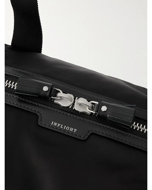 Anya Hindmarch Black Inflight Maxi Studded Leather-Trimmed Econyl Weekend Bag