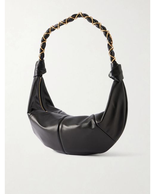 Saint Laurent Black Amalia Small Leather Shoulder Bag