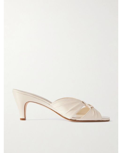 The Row Natural Knotted Leather Mules