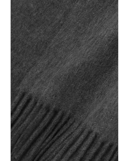 Johnstons Gray Fringed Cashmere Scarf
