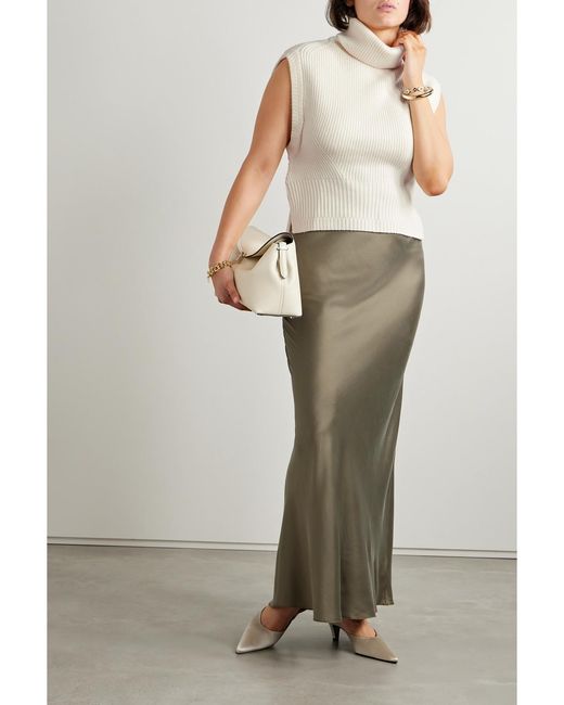 Jonathan Simkhai White Maple Ribbed Wool And Cashmere-Blend Turtleneck Top