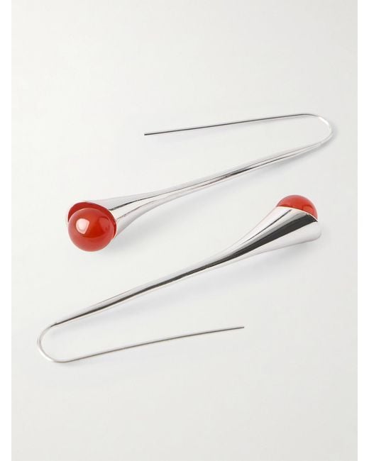 Sophie Buhai White Vienna And Carnelian Earrings