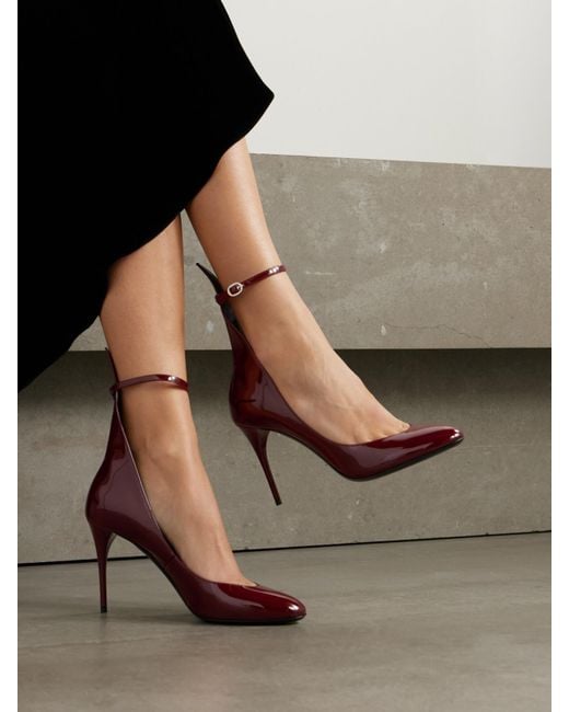 Alaïa Red 90 Patent-Leather Pumps