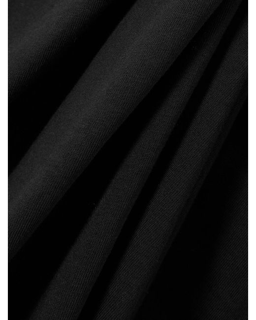 Dries Van Noten Black Twist-Front Cotton-Jersey Midi Skirt