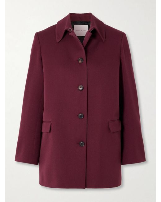 Veronica de Piante Purple Klara Wool-Twill Jacket