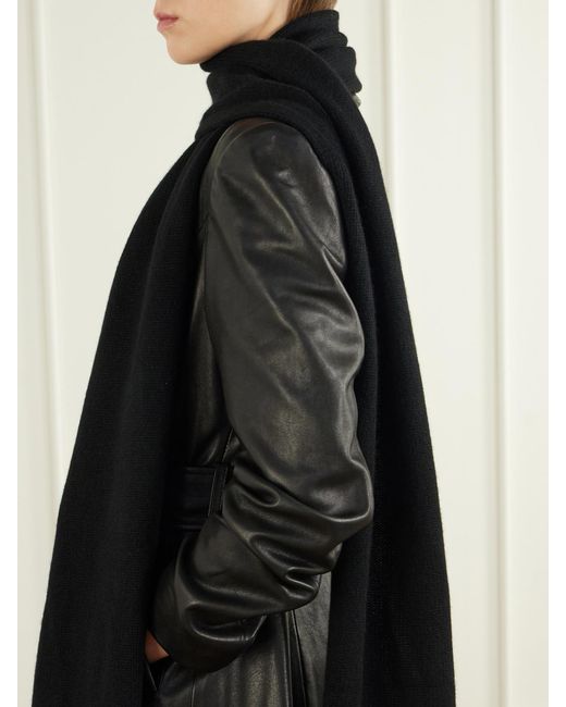 Nour Hammour Black Cashmere Scarf