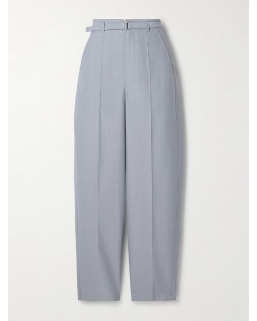 Lemaire Gray Hose Mit Geradem Bein Aus Webstoff Mit Gürtel