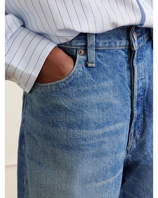 Ssstein Blue High-Rise Wide-Leg Jeans