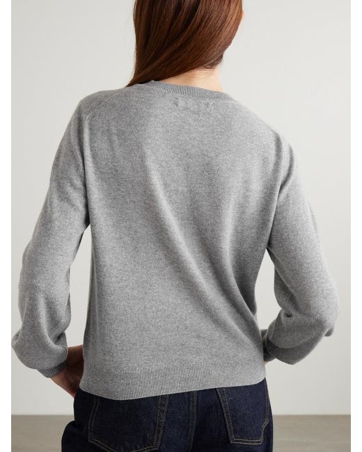 &Daughter Gray Enya Mélange Cashmere And Cotton-Blend Cardigan