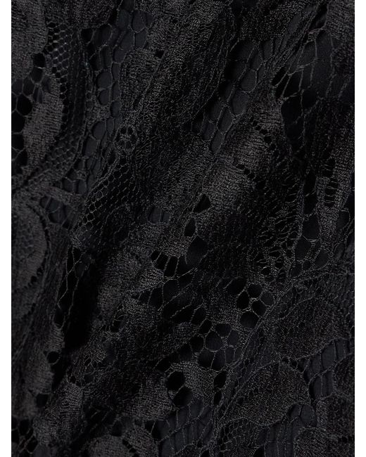 Chloé Black Cotton-Blend Lace Midi Skirt