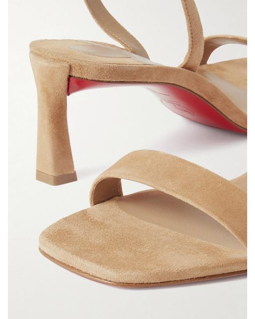 Christian Louboutin Natural O Condora 55 Suede Slingback Sandals