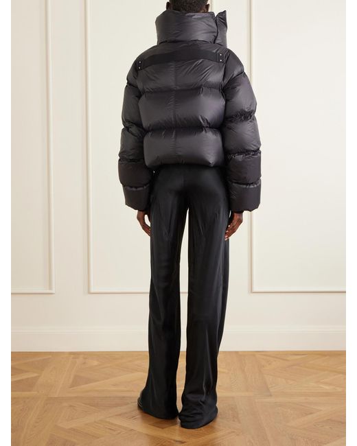 Rick Owens Blue Tower Cropped Shell Coat