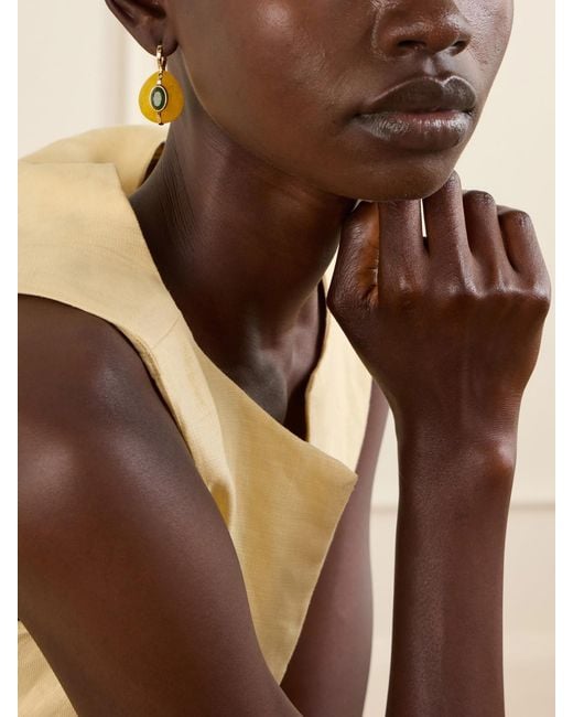 Roxanne Assoulin Metallic The Stone Pebble-Tone Crystal Earrings