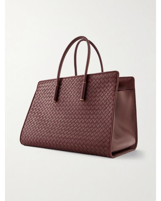 Bottega Veneta Purple Barbara Intrecciato Leather Tote