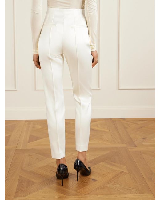Wardrobe NYC White Recycled-Satin Crepe Tapered Pants