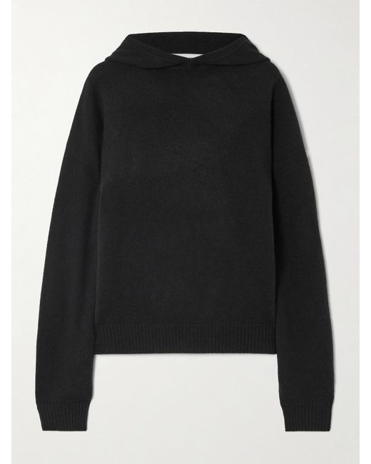 Carven Black Hoodie Aus Kaschmir