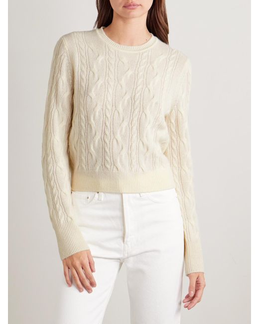 Pull En Cachemire À Mailles Torsadées La Ligne en coloris Natural