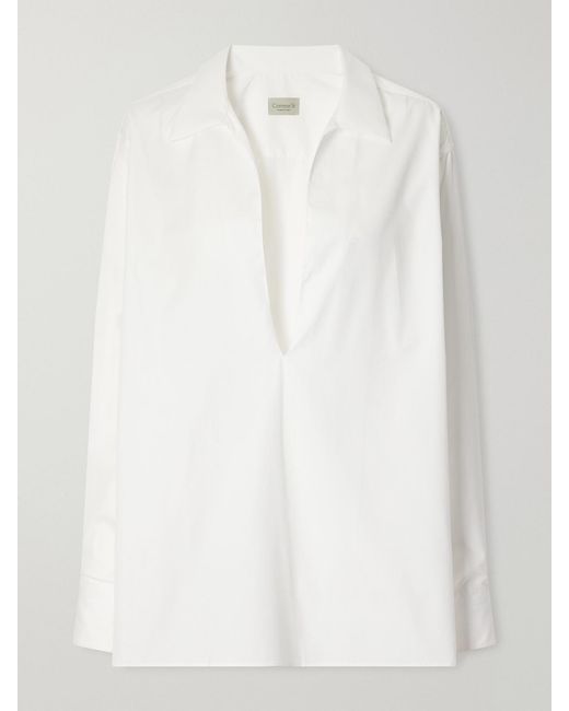 Comme Si White Cotton-Poplin Shirt