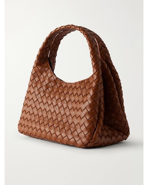 Bottega Veneta Brown Campana Large Intrecciato Leather Shoulder Bag