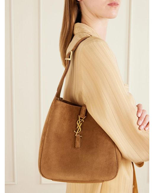 Saint Laurent Brown Le 5 À 7 Supple Suede Bag