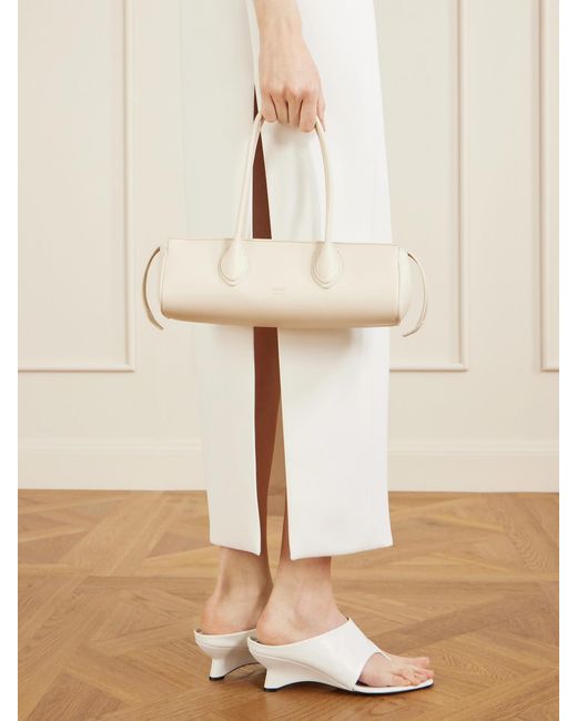 Khaite Natural Donna Leather Shoulder Bag
