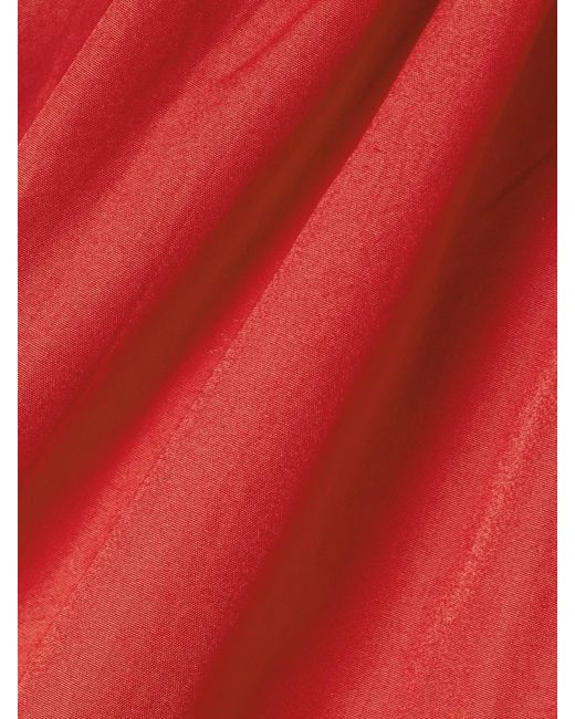 Suzie Kondi Red Foosta Cotton-Poplin Mini Skirt