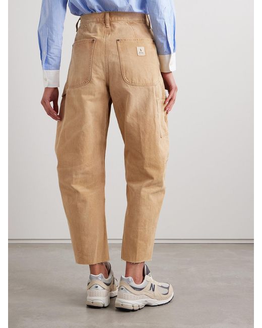 Polo Ralph Lauren Natural Cropped Cotton-Canvas Barrel-Leg Pants