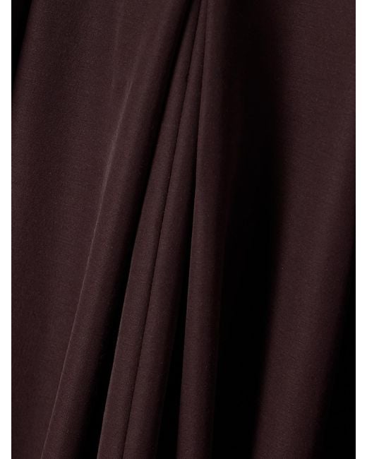Kallmeyer Purple Maeve Pleated Wool-Blend Twill Midi Dress