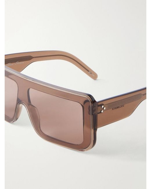 Rick Owens Pink Documta Square Frame Acetate Sunglasses