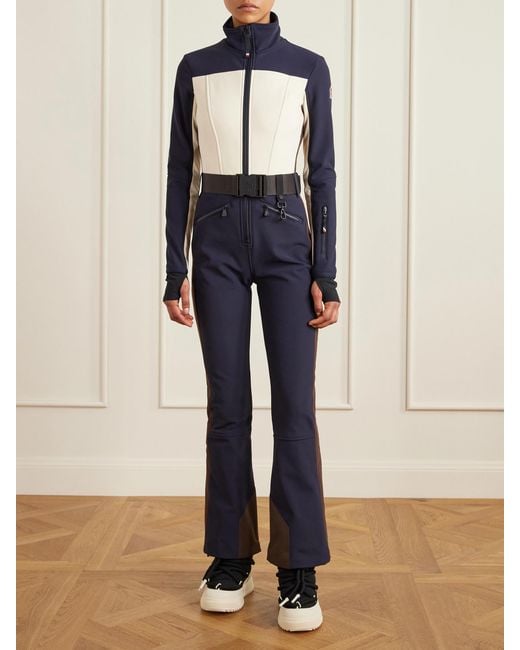 Moncler Blue Skianzug Mit Gürtel