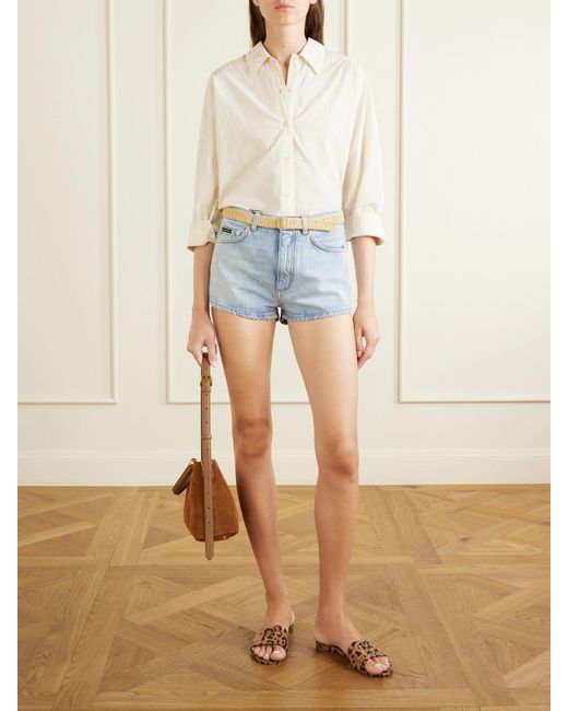 Dolce & Gabbana Blue Cotton Denim Shorts