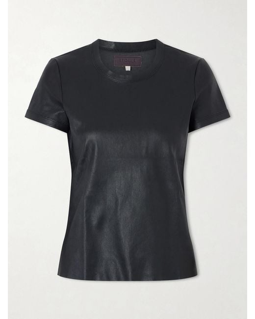 Stouls Black Leather T-Shirt