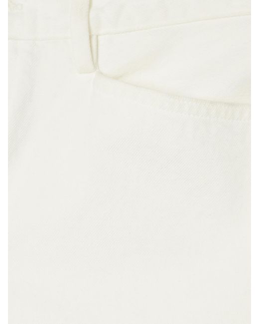 Agolde White Maria Mcmanus Skater Wide-Leg Denim Shorts