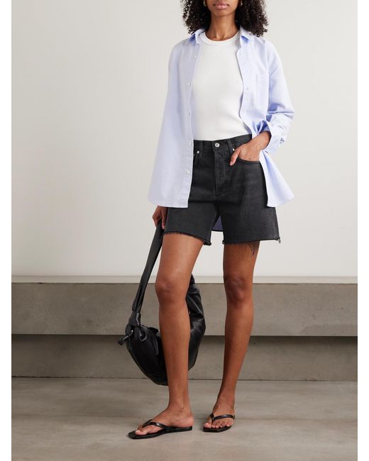 Citizens of Humanity Blue Marlow Frayed Denim Shorts
