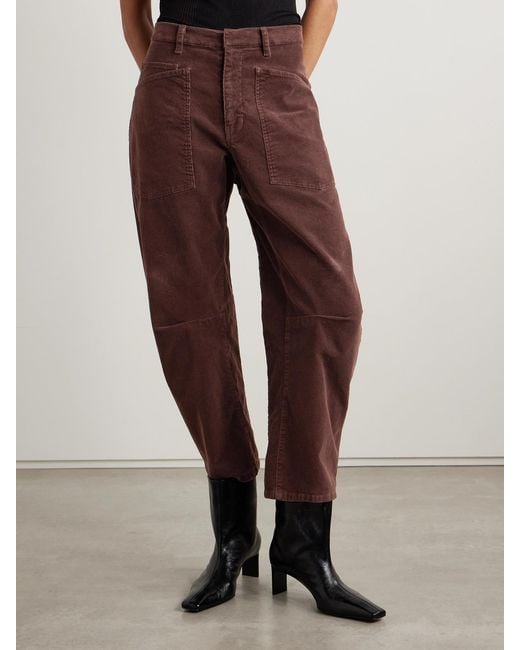 Nili Lotan Shon Cotton-Blend Corduroy Tapered Pants