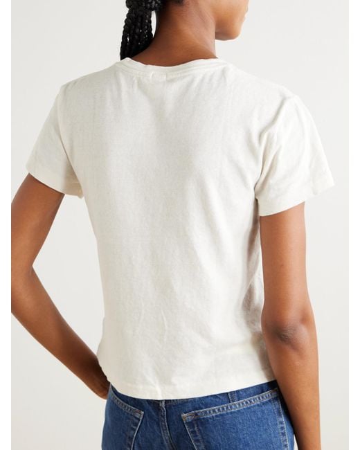 Re/done Natural Classic T-Shirt Aus Baumwoll-Jersey Mit Print