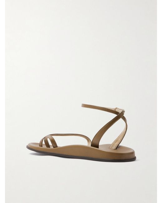 The Row White Hugh Sandalen Aus Leder