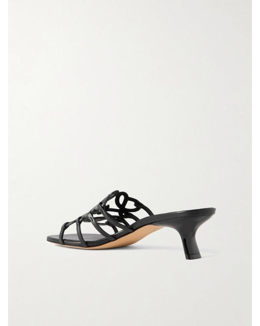 Loewe White Paula's Ibiza Petal Anagram Leather Sandals