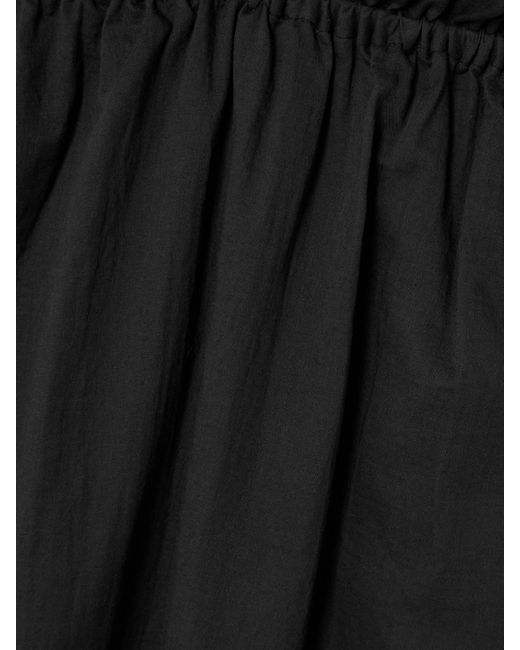 Matteau Black Relaxed Tee Cotton-Gauze Maxi Dress