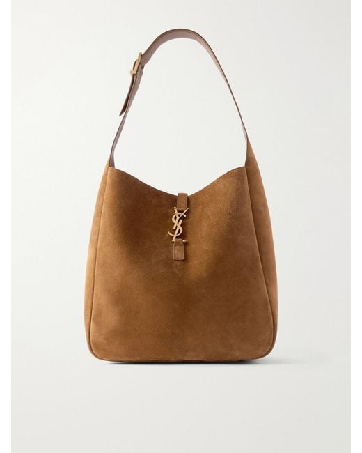 Saint Laurent Brown Le 5 À 7 Supple Large Suede Shoulder Bag