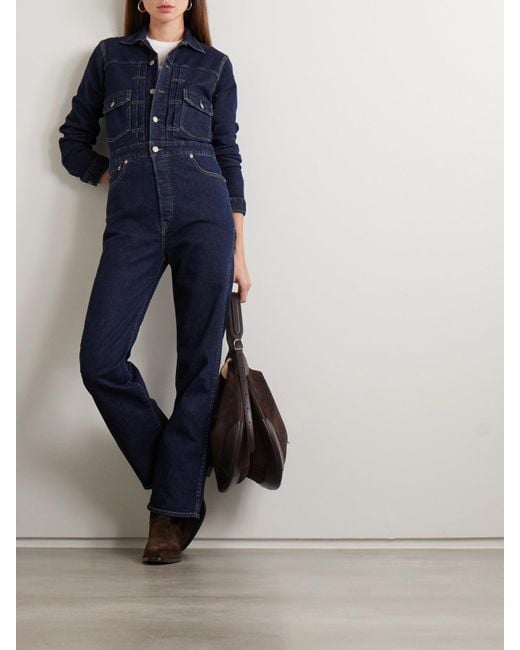 RRL Blue Denim Jumpsuit