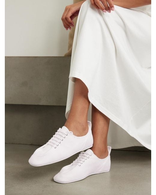 Totême Natural Recycled Cotton-Twill Sneakers