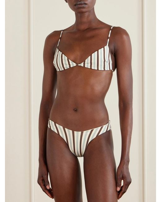 Haight Natural Leila Striped Bikini Briefs