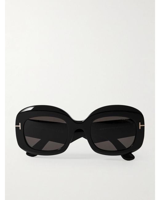 Tom Ford Black Carmen Square-Frame Acetate Sunglasses